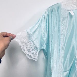 Vintage Mint Lace Robe